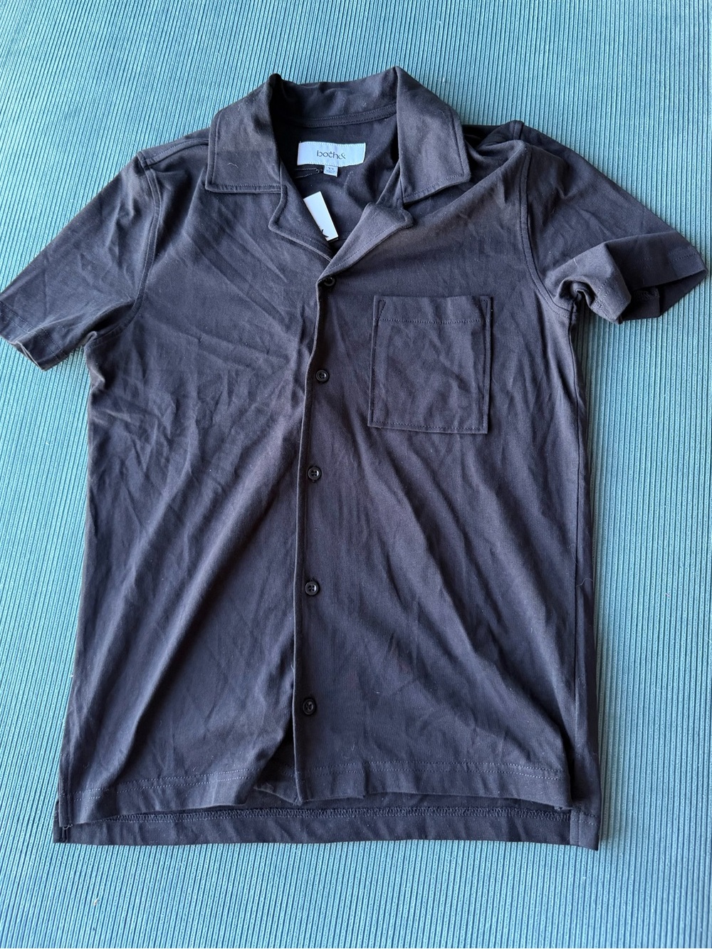 NWT Both& Apparel Francis Button Up Shirt XS Androgynous Unisex Short Sleeve